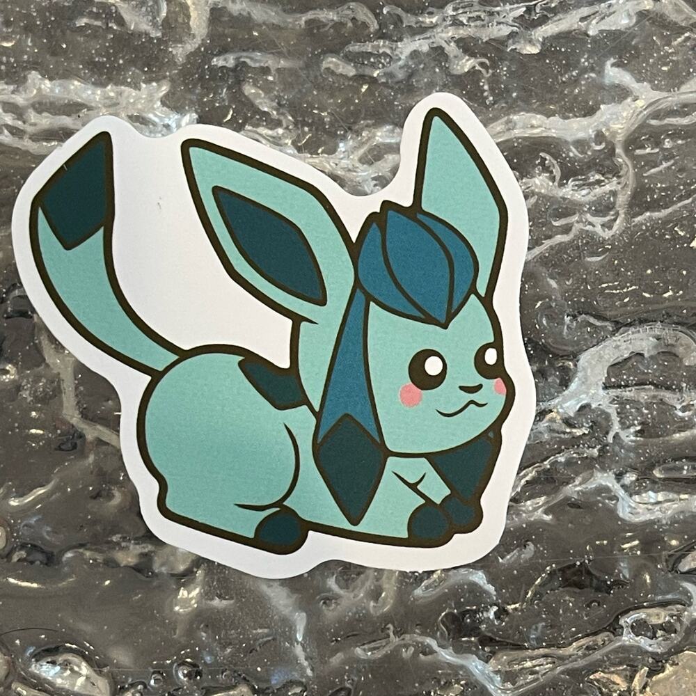 5/$10 Waterproof Vinyl Sticker Pokémon Glaceon Chibi